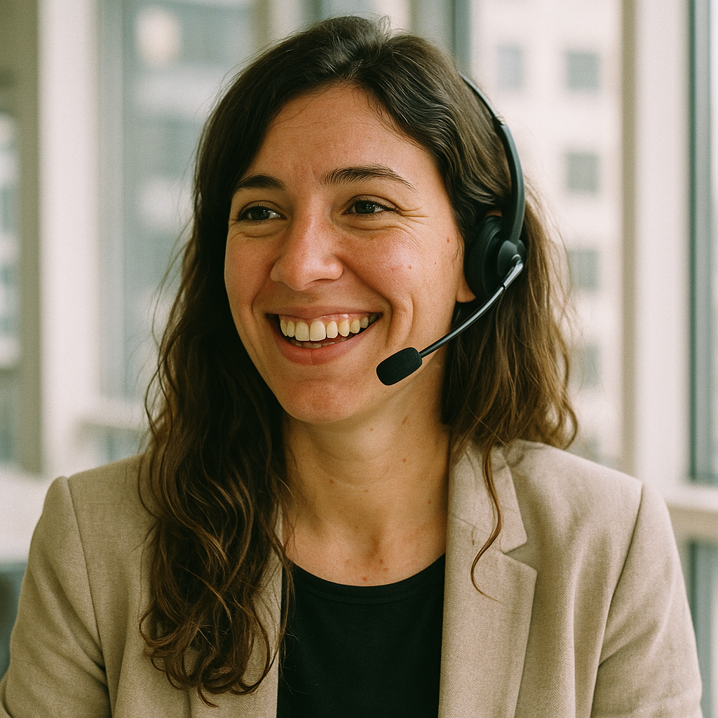 Recepcionista con IA atendiendo una llamada con voz natural